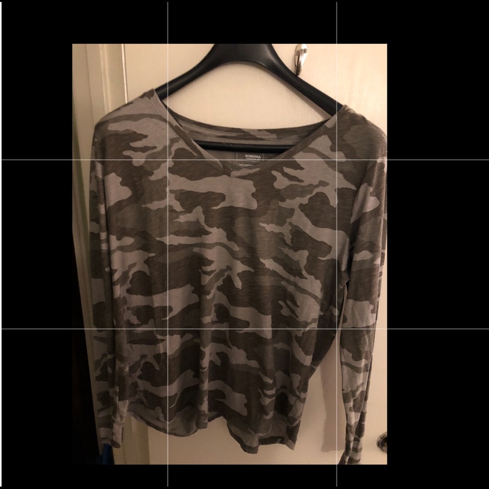Camouflage LS cotton Merona shirt. Xl. NWOT